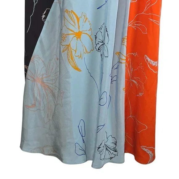 Diane Von Furstenberg Women's Silk Fenelon Print Bias Midi Dress Sz 14 NWOT - Picture 9 of 12